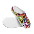thumbnail image 3 of Lsque Colorful Bulldog Pattern Womens Comfort Cotton on Scuff With Memory Foam and Anti-skid Sole Slipper-37/38, 3 of 7
