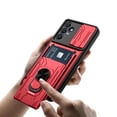 thumbnail image 3 of Elegant Choise Case for Samsung Galaxy A55/A25/A15 5G 6.5inch Card Slot Wallet Case Finger Ring Holder Phone Cover, Red, 3 of 14