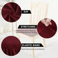 thumbnail image 6 of REGALWOVEN 4Pcs Velvet Stretchable Chair Seat Covers, 18"x18" Burgundy, 6 of 6