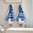thumbnail image 4 of Dreamtimes Marble Soft Hand Towels 2-Piece Absorbent Bath Towel Decorative Fingertip Towels for Bathroom Gym Spa Hotel Beach Swimming Pool,14.4" x 28.3", 4 of 7