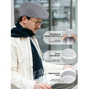 Zando Flat Caps Hats for Men Solid Newsboy Cap Driving Irish Cabbie Mens Beret Hats Coffee