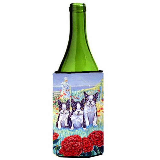 Boston Terrier Trio Bouteille de Vin Hugger - 24 oz.