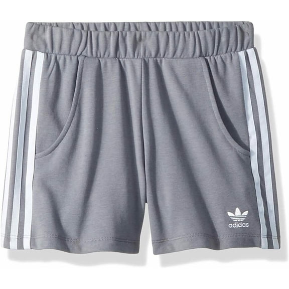 adidas Originals Kids Shorts, Big Kids, Grey, Girl's Shorts, Size S (8)