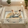 thumbnail image 2 of WOBOGO Great White Shark on The Oceans Illustration Baby Playmats Extra Large Waterproof Rollable Activity Pads for Toddlers 50×50inch, 2 of 7