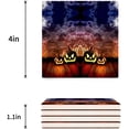 thumbnail image 3 of FMSHPON Happy Halloween Pumpkin Theme Set of 6 Coaster for Drinks, Absorbent Ceramic Stone Coasters Cup Mat with Cork Base for Home Kitchen Room Coffee Table Bar Decor, 3 of 4