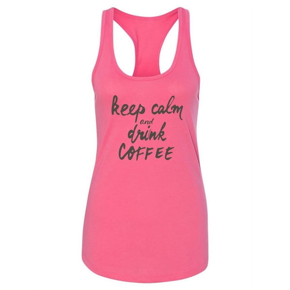 Keep Calm, Drink Coffee Racerback Tank Women -Image by Shutterstock, Female XX-Large