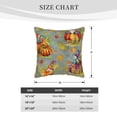 thumbnail image 4 of Susaid Gnomes With Pumpkins Print Velvet Throw Pillow Covers Home Art Deco Pillowcase Square Pillow Case Cushion Cover for Bed Sofa Living Room Car Indoor and Outdoor-20"x20", 4 of 8