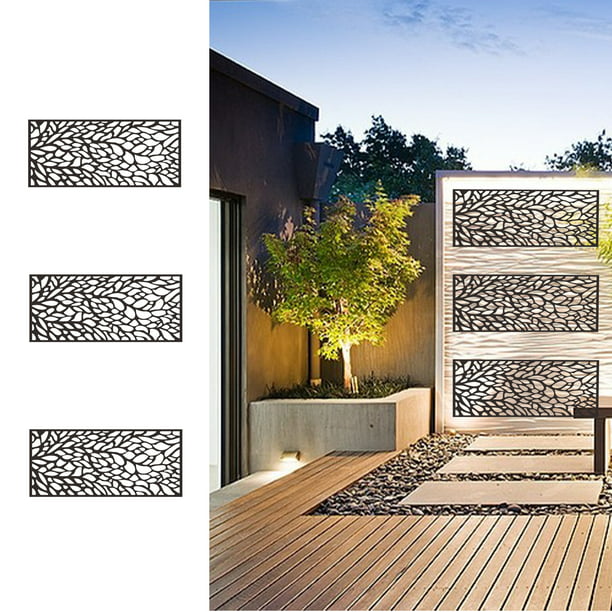 Metal Privacy Screen Fence Tree, Outdoor Privacy Wall Panels
