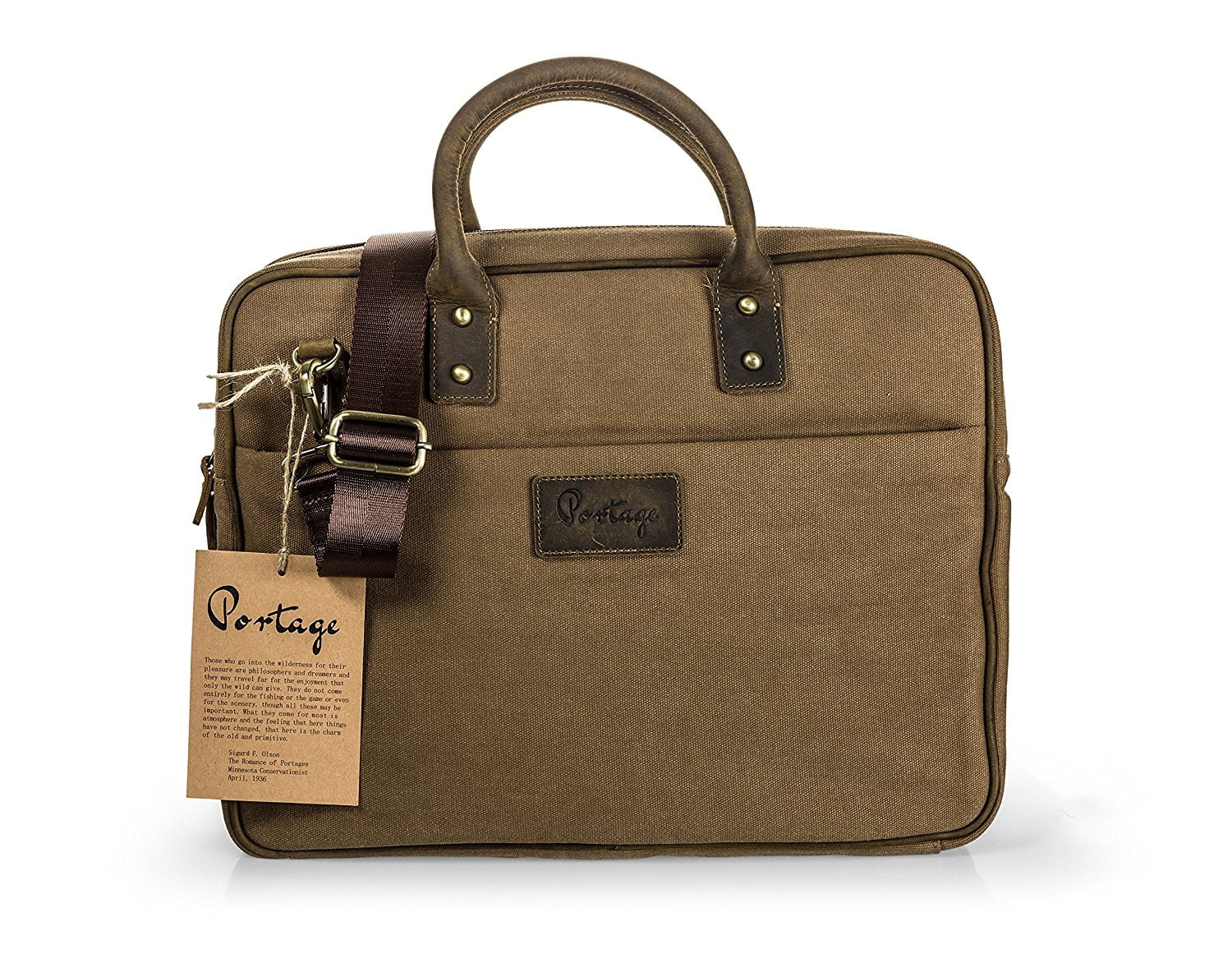 canvas briefcase bag