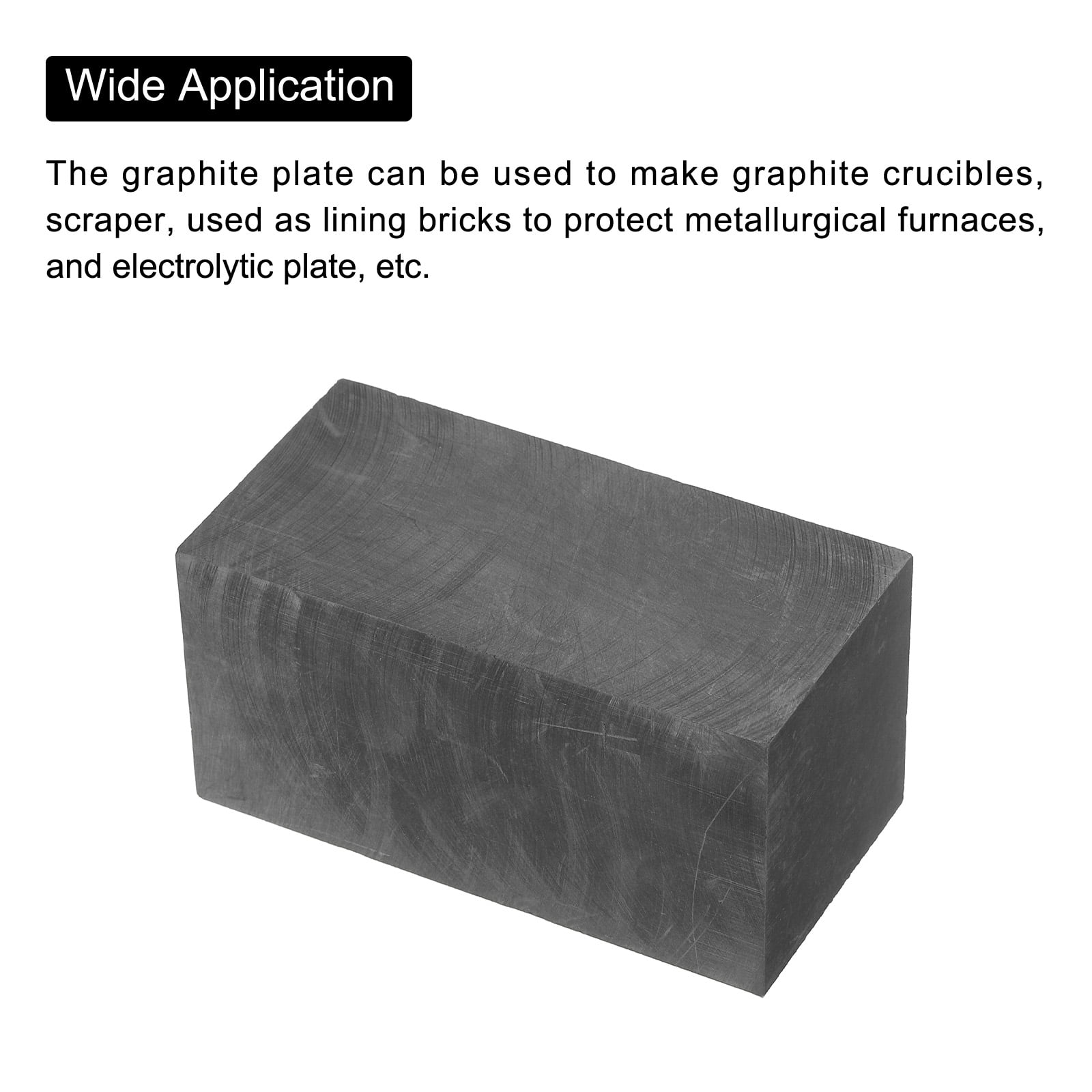 Graphite Block Ingot Rectangle Graphite Electrode Plate 100x50x50mm for  Melting Casting, Electrolysis