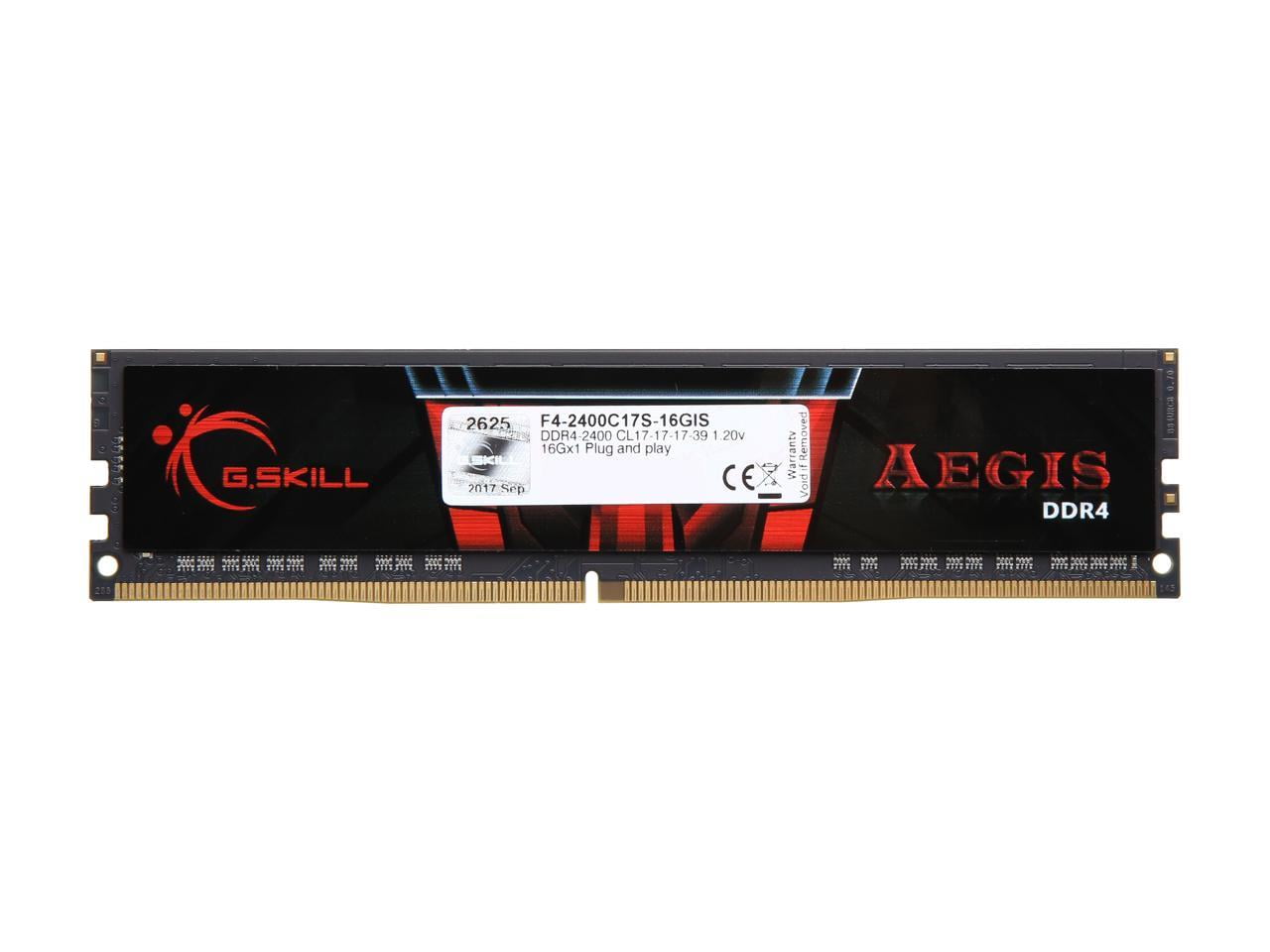G.skill Aegis 16GB DDR4 2400 Desktop RAM, CAS Latency 17, Voltage