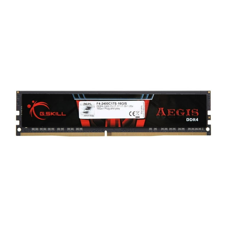 G.skill Aegis 16GB DDR4 2400 Desktop RAM, CAS Latency 17, Voltage