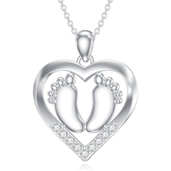 Diamond Heart Necklace 925 Sterling Silver Sea Turtle Flamingo Fox Rose Flower Mushroom Frog Teddy Bear Gymnast Butterfly Feet Three Hearts Pendant Necklaces for Women Heart Jewelry Gifts