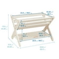 thumbnail image 2 of ECR4Kids Wooden Book Caddy with Lower Storage Shelf, Childrens Furniture,, White Wash, 2 of 9