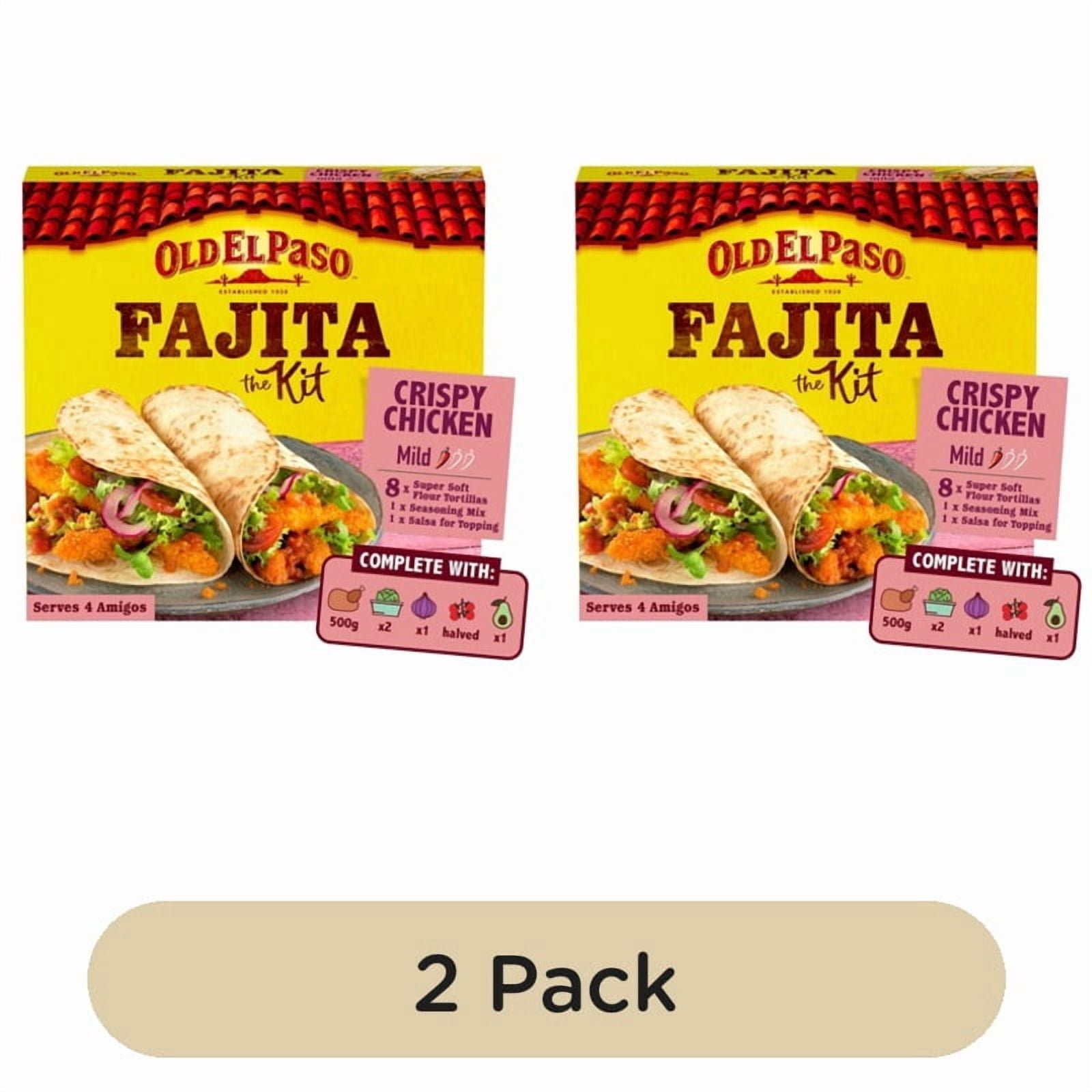 Old El Paso Mexican Oven Baked Crispy Chicken Fajita Kit 555g, British Import (Pack of 2)