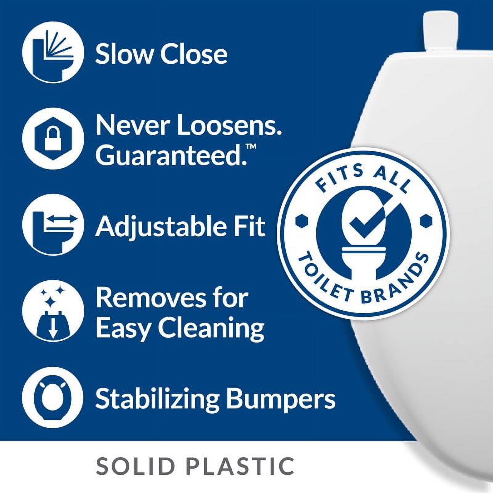 Mayfair Slow Close Round White Plastic Toilet Seat