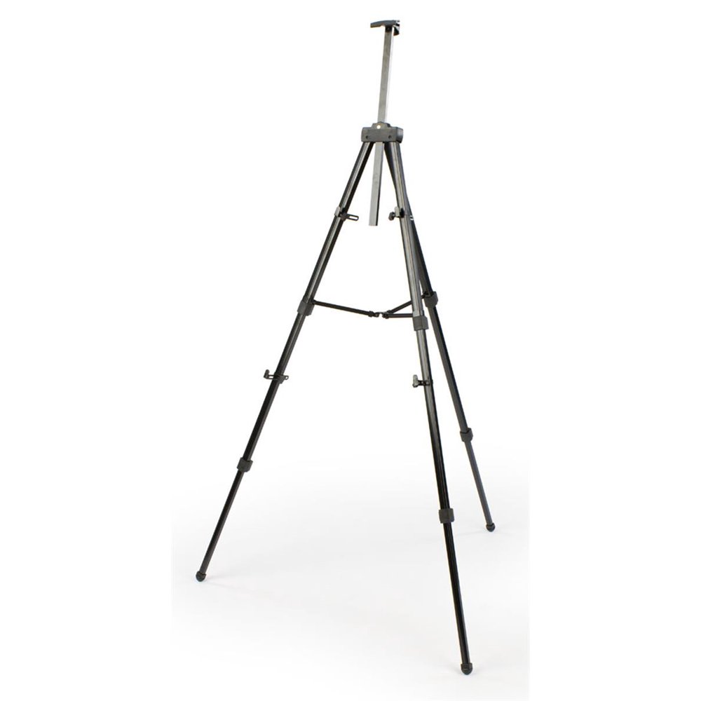 Adjustable Easel Display Stand for Counter or Floor Black Aluminum