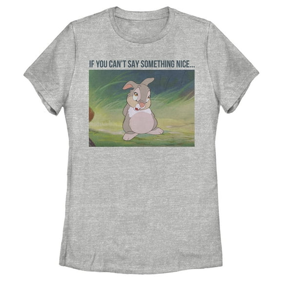 Women's Bambi Thumper Quote Graphic Tee Athletic Heather Medium