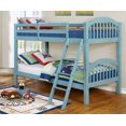 thumbnail image 2 of Traditional Blue Finish Twin over Twin Arched Wood Bunk Bed, 2 of 2