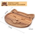 thumbnail image 7 of Funny Wooden Charcuterie Board Cute Cat Cheese Boards Cookie Plate for Kitchen Decor Unique Acacia Wood Serving Dish Cake Christmas Charcuterie Board for Women Gifts Dessert Platter Dinner Plates, 7 of 7