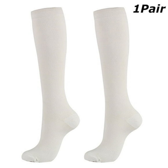 1 Pair Pressure Compression Socks Leg Support Stretch Compression Socks Knee High Stockings Socks for Men Women, Helps Circulation, Anti Fatigue Pain Relief