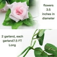 thumbnail image 3 of 2pcs 7.5Ft Flower Garlands - Fake Rose Vine Artificial Flowers- Affordable for Room, Wedding, and Garden Decor,Light Pink, 3 of 7