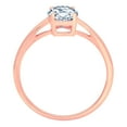thumbnail image 2 of 1 ct Oval Cut Natural Swiss Blue Topaz Solitaire 18K Rose Gold Womens Engagement Ring, 2 of 4