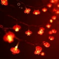 thumbnail image 1 of Red Chinese Lantern String Lights LED Light Beads Waterproof New Year Lantern with PVC Shell for Courtyards Without Tassel 3meters/9.8ft 20 Lights, 1 of 8