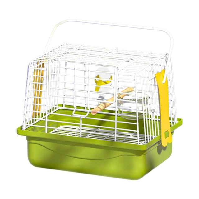 Carrier de viajes de pájaros jaula con soporte portátil pequeño pájaro transportista de jaula de viaje para compras Visita Conure Cockatiel Lovebird conjunto de 5