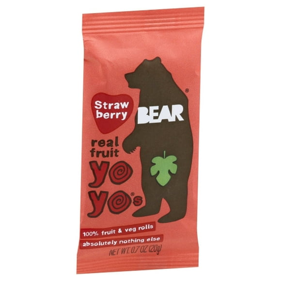 Bear Yoyo Fruit Roll Fraise Simple, 0,7 oz