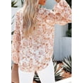 thumbnail image 6 of Sociala Women's Button Down Blouses Bohemian Top Shirts Print Long Sleeve Chiffon, 6 of 6