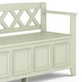thumbnail image 4 of Simpli Home Amherst 48 inch Wide Solid Wood Transitional Entryway Bench in Antique White, 4 of 13
