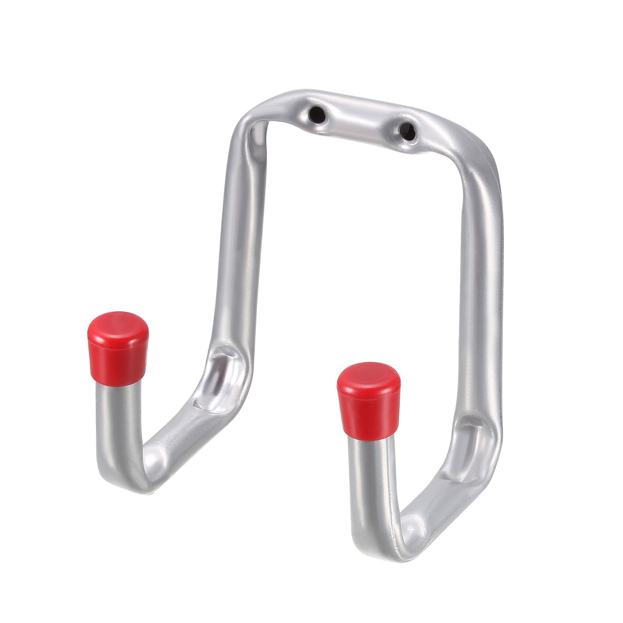 Wall Hooks Durable Universal Wall Mount Double Hook Red Cover 100mm x