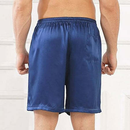 

Mens Sleepwear Satin Silk Underwear Boxers Shorts Pants Pyjamas Nightwear LOOSE