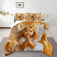 thumbnail image 2 of Erosebridal Cute Angel Comforter Sets Twin Size , Fairy Wings Comforters & Duvets, Orange Super Cozy 2-Piece, 2 of 8