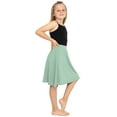 thumbnail image 6 of Stretch Is Comfort Girl's A-Line Knee Length Skirt Sage Green Large, 6 of 7