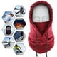 thumbnail image 4 of Pasamontañas - facial para frío - de esquí a prueba Capucha Sombrero de redecilla Gorra para hombres y mujeres Motocic - Rojo vino Vino rojo, 4 of 7