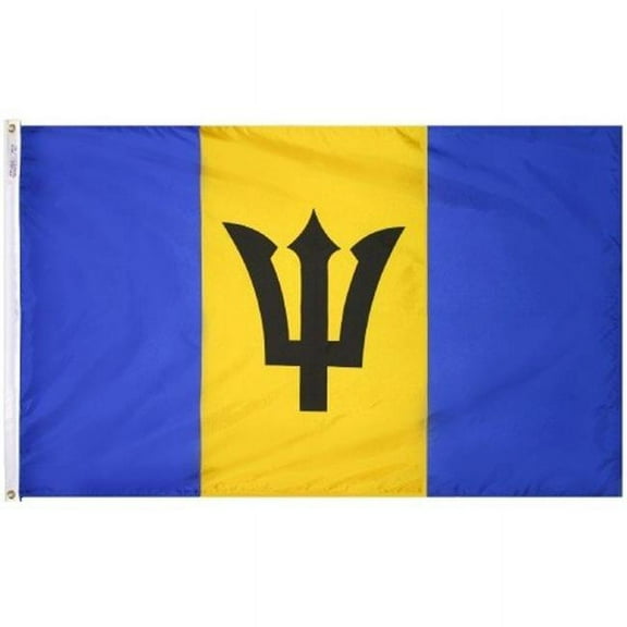 Annin Flagmakers 190535 2 ft. X 3 ft. Nyl-Glo Barbados Flag