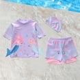 thumbnail image 2 of Shadoumai Girls Tankini Swimsuit 2 Piece Criss Cross Bathing Suit Contrast Trim Ruched Girls' Swimwear for 9-16Y, 2 of 8