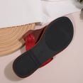thumbnail image 4 of YHAJDS Women's Beach Sandals Toe Loop Flat Slides Summer Vacation Outdoor Comfort Shoes Casual Walking Slippers, 4 of 10