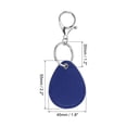 thumbnail image 2 of Unique Bargains Leather Key Fob, PU Leather Key Fobs with Key Rings Keychain Holder Dark Blue, 2 of 6