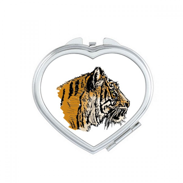 Tiger Head Close-up King Animal Mirror Travel Magnification Portable Handheld Pocket Makeup