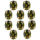 thumbnail image 2 of Diamantes de imitación para coser 10 Uds diamantes de imitación de circón para coser forma de elipse zapatos DIY accesorios de ropa 8x10mm verde ANGGREK Otros, 2 of 8