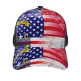 thumbnail image 3 of North Carolina Flag Painted Snapback Trucker Hats Baseball Caps Adjustable Mesh Back Ball Caps For Men Women, 3 of 5