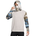 thumbnail image 3 of Havenx Camouflage Uv Protection Shirts for Men Long Sleeve Hooded Rapid Dry Shirt with Mask Uv Protection Hoodie Shirt Cooling Lightweight Outdoor Hiking Swim Blouse,Light Gray 3XL, 3 of 6