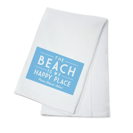 

Prince Edward Island Canada The Beach is My Happy Place Simply Said (100% Cotton Tea Towel Decorative Hand Towel Kitchen and Home)