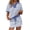 Blue 1, variant on Two Piece Outfits Women Summer Skort Set Striped Short Sleeve Tops & Skorts Lightweight Co Ord Set Summer Loungewear Sets for Athletic & Casual & Vacation