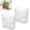 2PCS, variant on Crystal Clear Tall Freezer Storage Bins, Clear bottom freezer organizer bins, Stackable Kitchen Cabinet Organizer for Frozen Food, Meat & Veggies (2PCS)