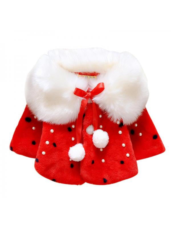 Details about   Baby Newborn Girls Fur Winter Warm Cloak Jacket Thick Warm Outwear Coat Clothes