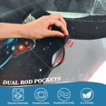 thumbnail image 3 of Yayeee Kitchen Curtains Tier Pair Light Filtering 27"x24" Rod Pocket Short Cafe Window Panel, Black Astronaut, 3 of 7